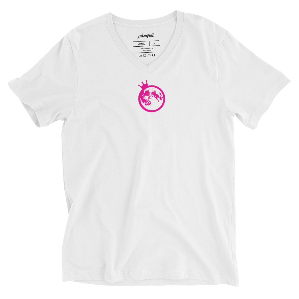 PINK MOON Short Sleeve V-Neck T-Shirt